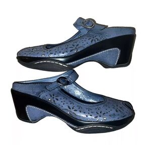 Croft & Barrow Sole (Sense)ability Peep Toe Comfort Clogs Shoes Sz 9